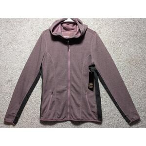 Women’s Zip Jacket Hoodie With Hood Purple Sport Wick Hooded Studio SZ M NWT